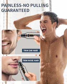 Painless nose hair trimmer